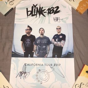 Autographed Blink 182 poster
